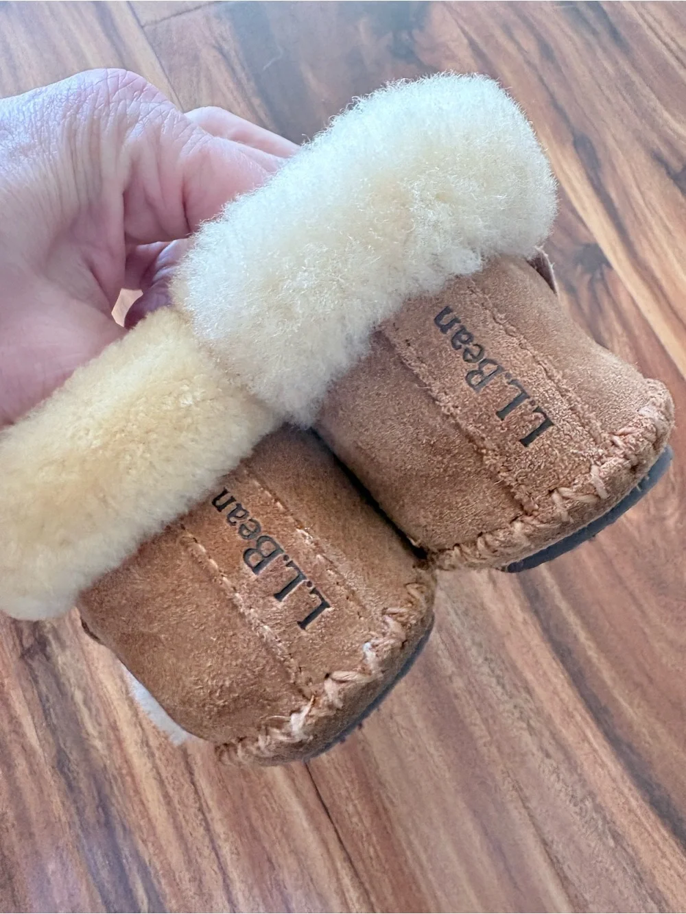 L.L. Bean Wicked Good Toddler Shearling Slippers Size 5 6 Boots Shoes